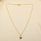 Amethyst Rough with Metal Beads Necklaces - La Vitá Jewels
