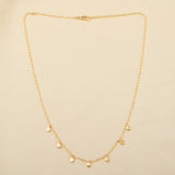 Seven Round Disc Charm Necklaces