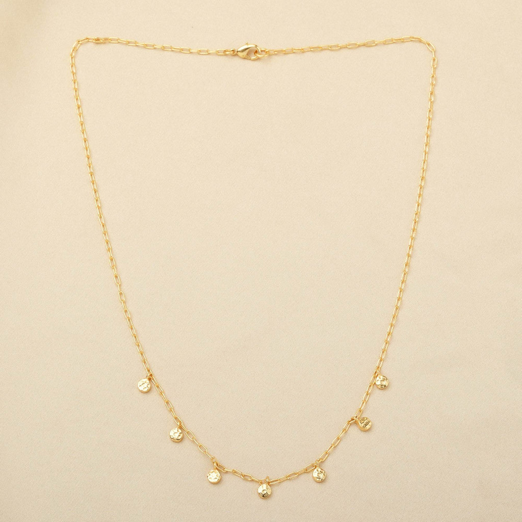 Golden Harmony Textured Necklace - La Vitá Jewels