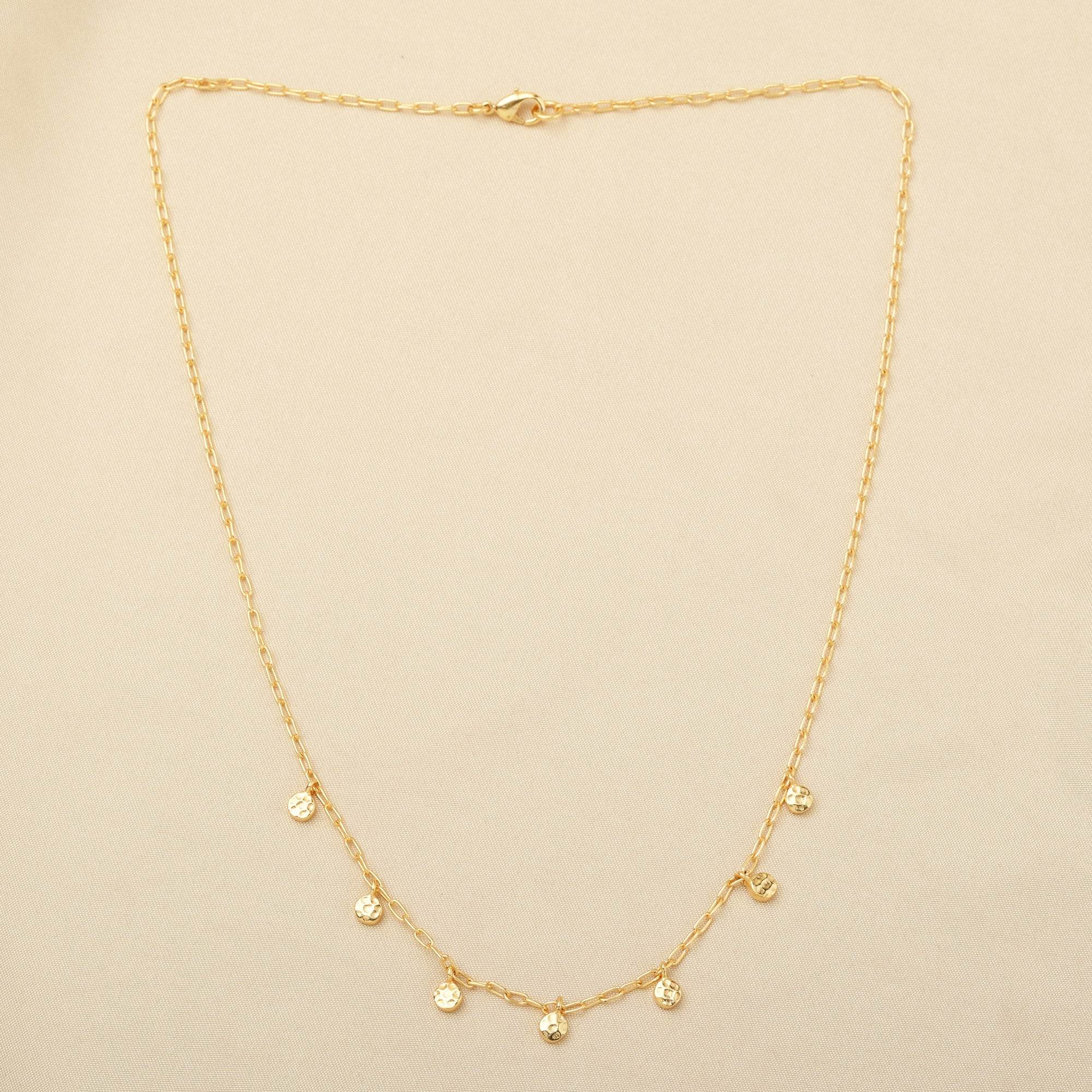 Golden Harmony Textured Necklace - La Vitá Jewels