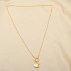 Oval Metal Disc White Cubic Zirconia Necklaces - La Vitá Jewels