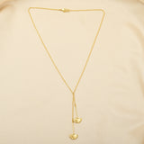 Biloba-Ginkgo Metal Leaf Necklaces