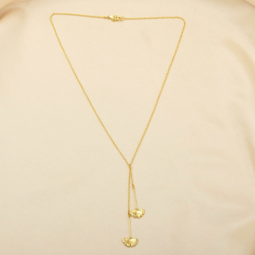 Biloba-Ginkgo Metal Leaf Necklaces - La Vitá Jewels