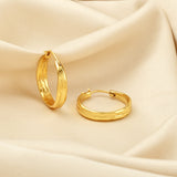 Metal Texture Clip-On Huggies Earrings