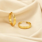 Ember Texture Hoop Earrings - La Vitá Jewels