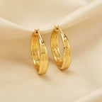 Ember Texture Hoop Earrings - La Vitá Jewels