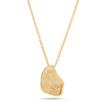 Metal Texture with White Cubic Zirconia Necklaces