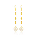Lovely Links Pearl Earrings - La Vitá Jewels