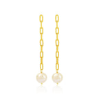Lovely Links Pearl Earrings - La Vitá Jewels