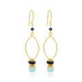 Gemstone Whispers Aqua and Iolite Earrings - La Vitá Jewels