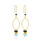 Gemstone Whispers Aqua and Iolite Earrings - La Vitá Jewels