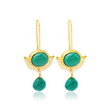 Lapis Lazuli with Natural Pearl Earrings
