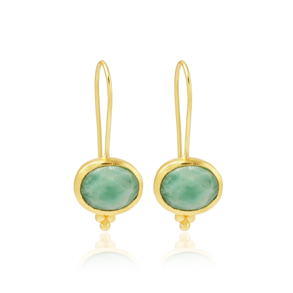 Amazonite Vintage Vibes Earrings - La Vitá Jewels