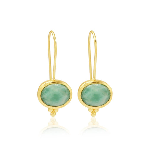 Amazonite Vintage Vibes Earrings - La Vitá Jewels