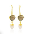 Pearl and Labradorite Earrings - La Vitá Jewels