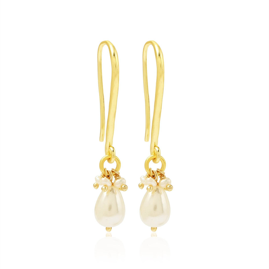 Natural Pearl Drop Earrings - La Vitá Jewels