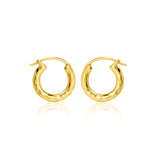 Hammered Huggies Earring