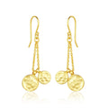 Round Disc Textured Earrings - La Vitá Jewels