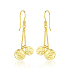 Round Disc Textured Earrings - La Vitá Jewels