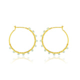 Gold Wire Wrapped Hoop Earrings