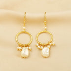 Fresh Water Pearls and Rose Quartz Earrings - La Vitá Jewels