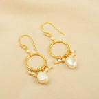 Fresh Water Pearls and Rose Quartz Earrings - La Vitá Jewels