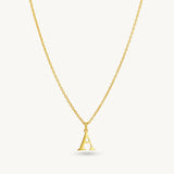 Custom Letter Pendant Necklace - Sterling Silver