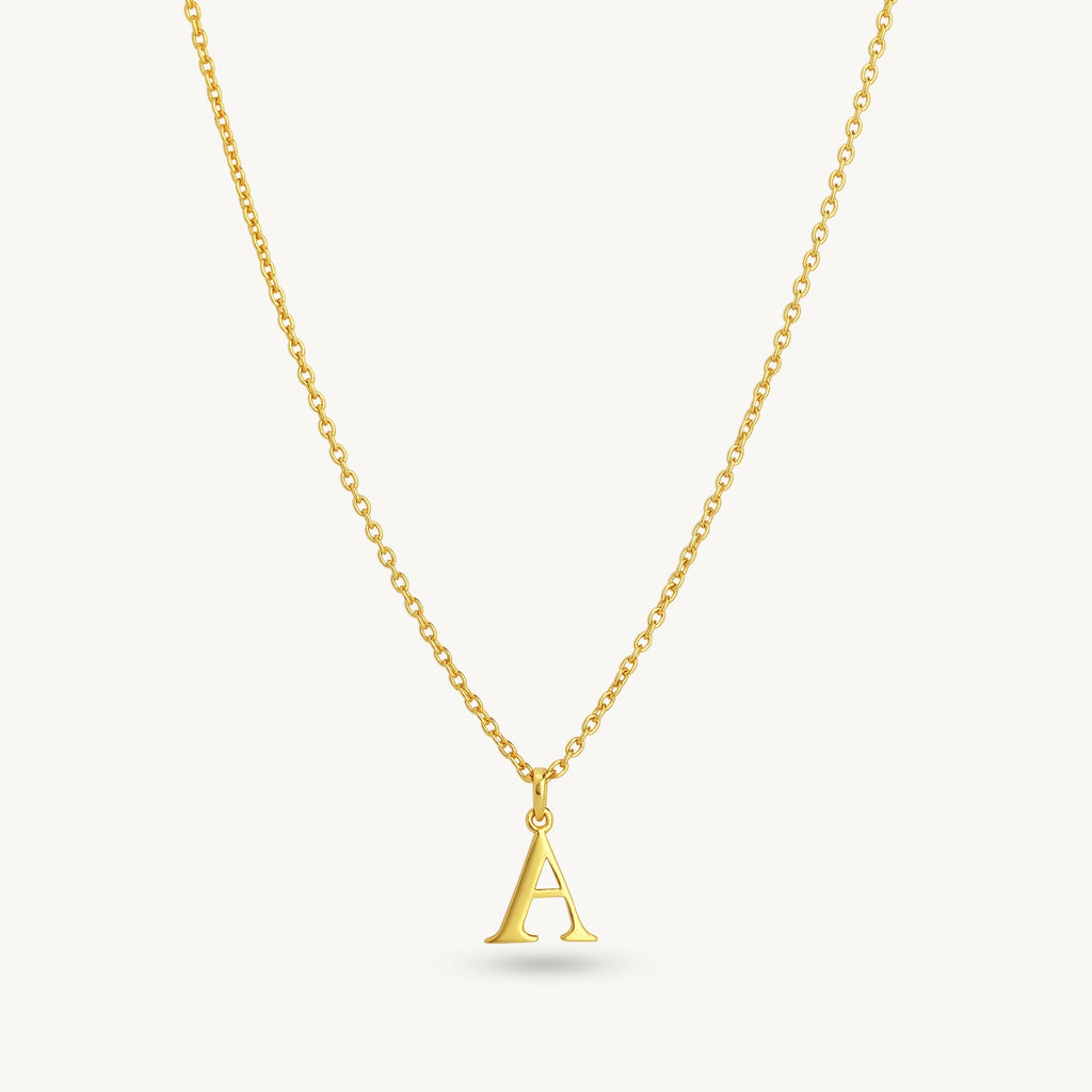 Custom Letter Pendant Necklace - Sterling Silver