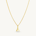 Custom Letter Pendant Necklace - Sterling Silver