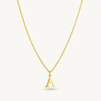 Custom Letter Pendant Necklace - Sterling Silver