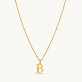 Custom Letter Pendant Necklace - Sterling Silver