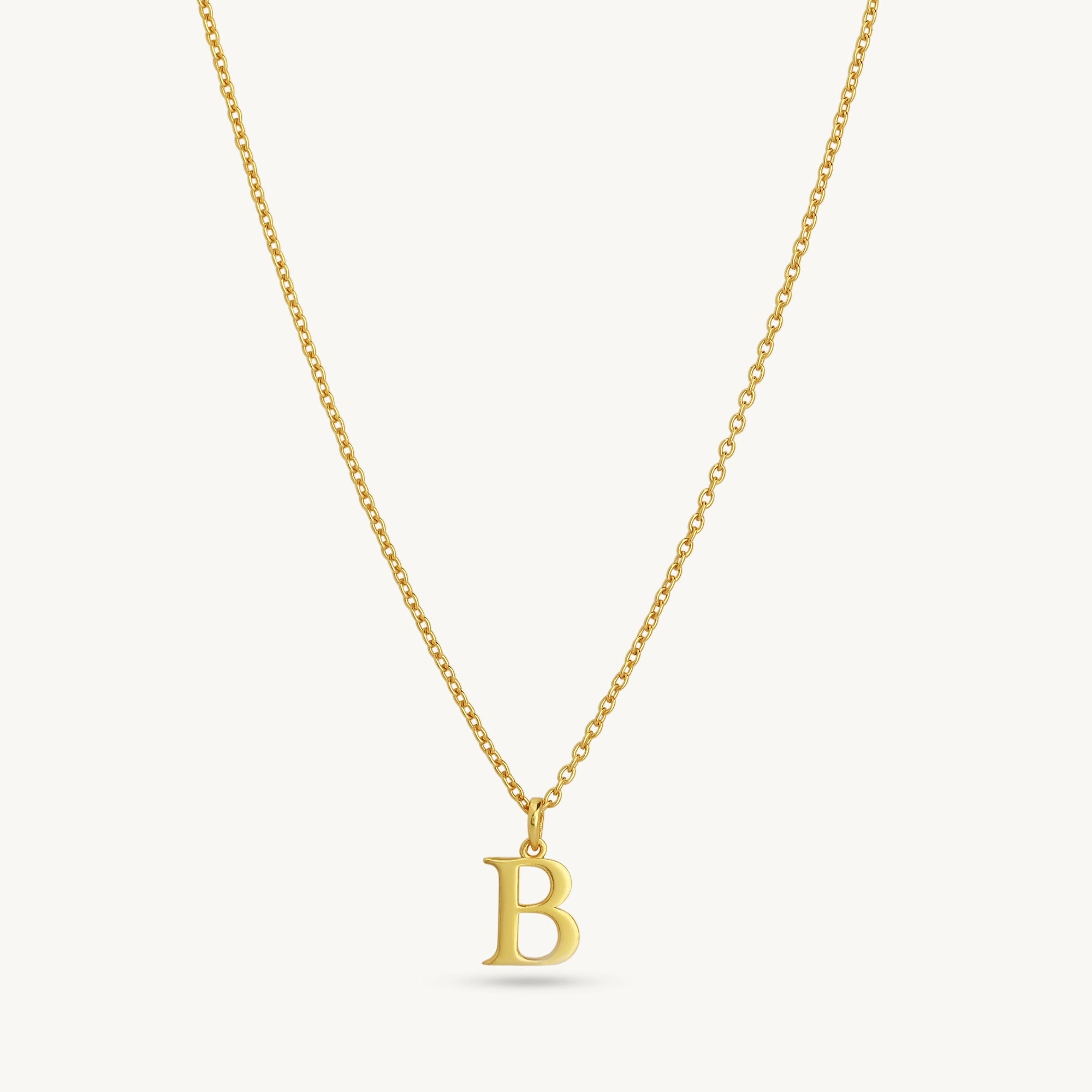Custom Letter Pendant Necklace - Sterling Silver