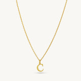 Custom Letter Pendant Necklace - Sterling Silver