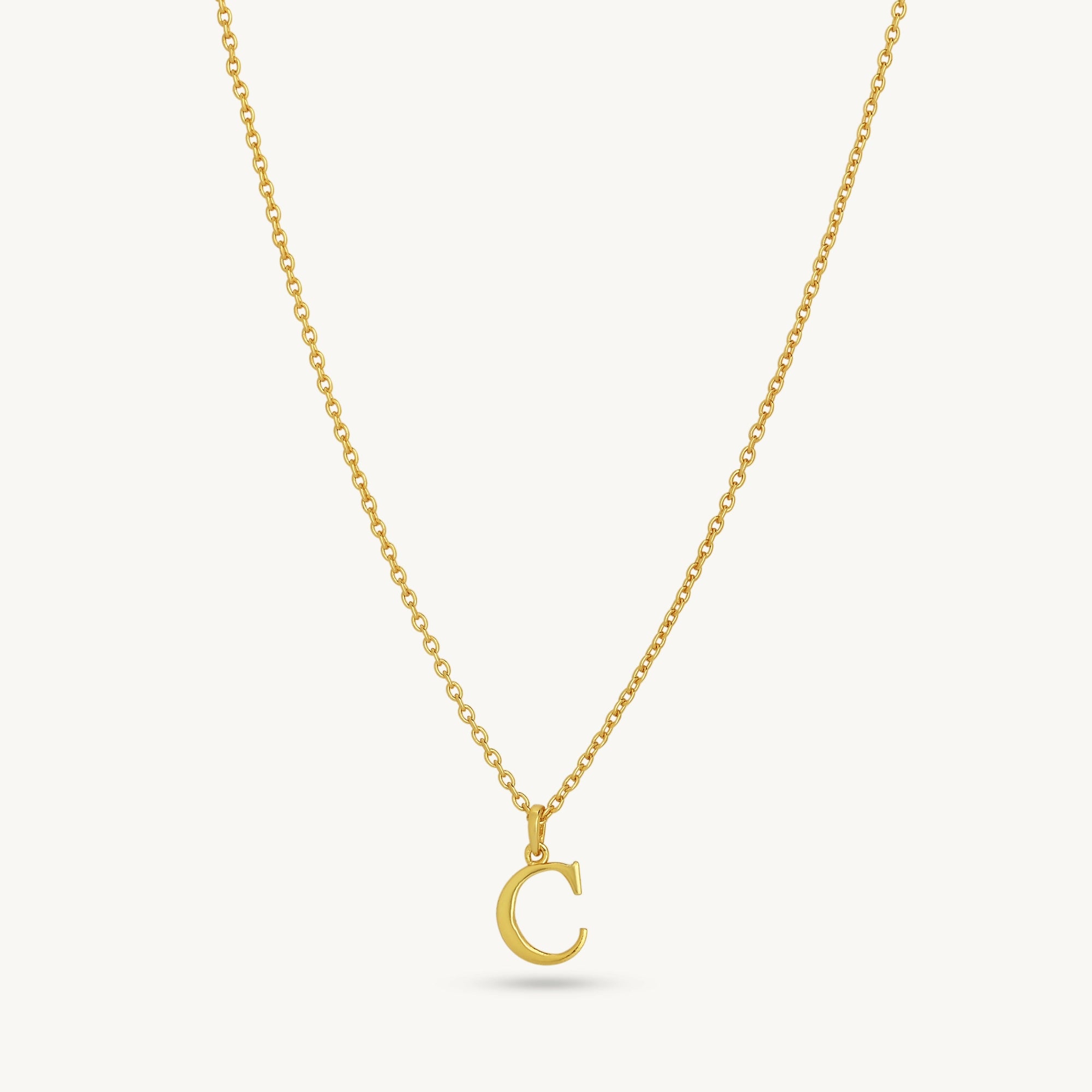 Custom Letter Pendant Necklace - Sterling Silver