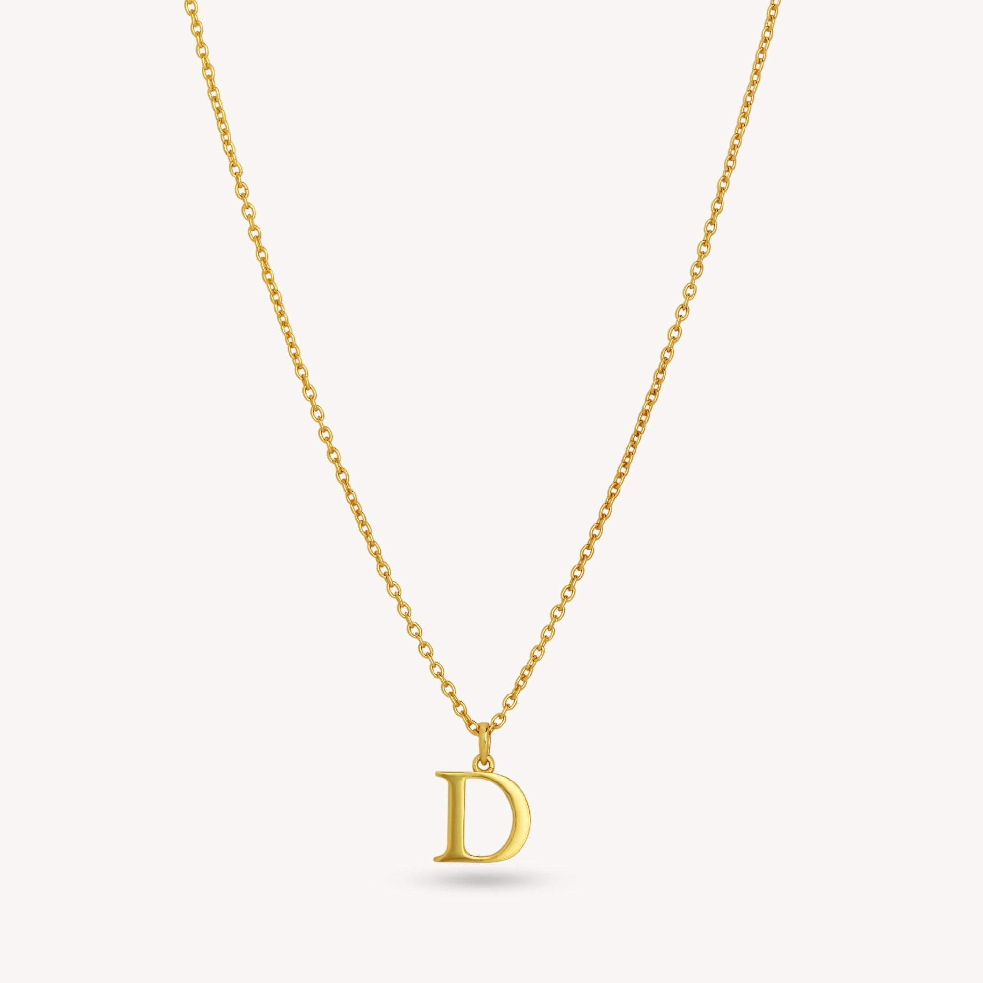 Custom Letter Pendant Necklace - Sterling Silver