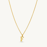 Custom Letter Pendant Necklace - Sterling Silver