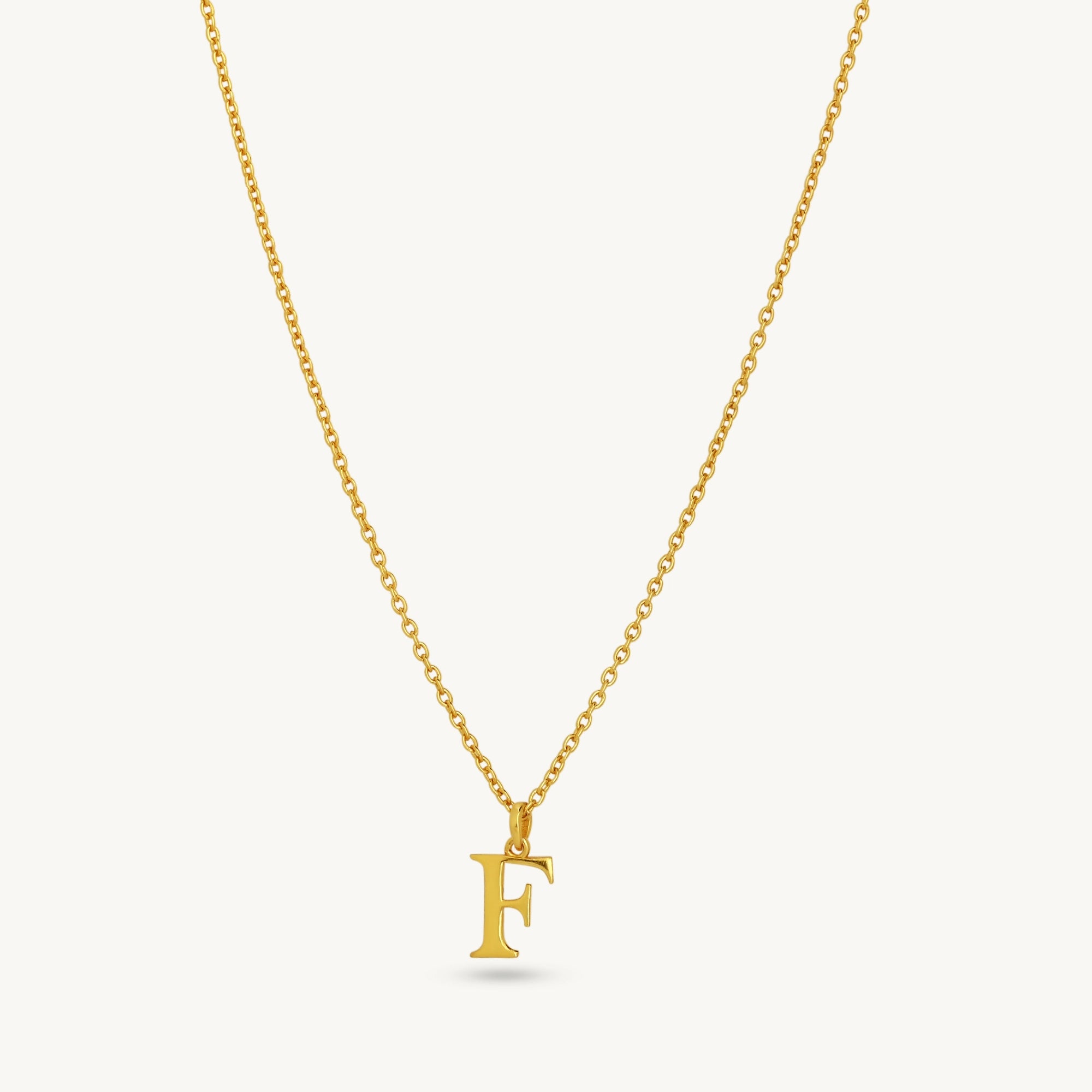 Custom Letter Pendant Necklace - Sterling Silver