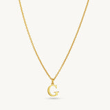 Custom Letter Pendant Necklace - Sterling Silver