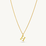 Custom Letter Pendant Necklace - Sterling Silver