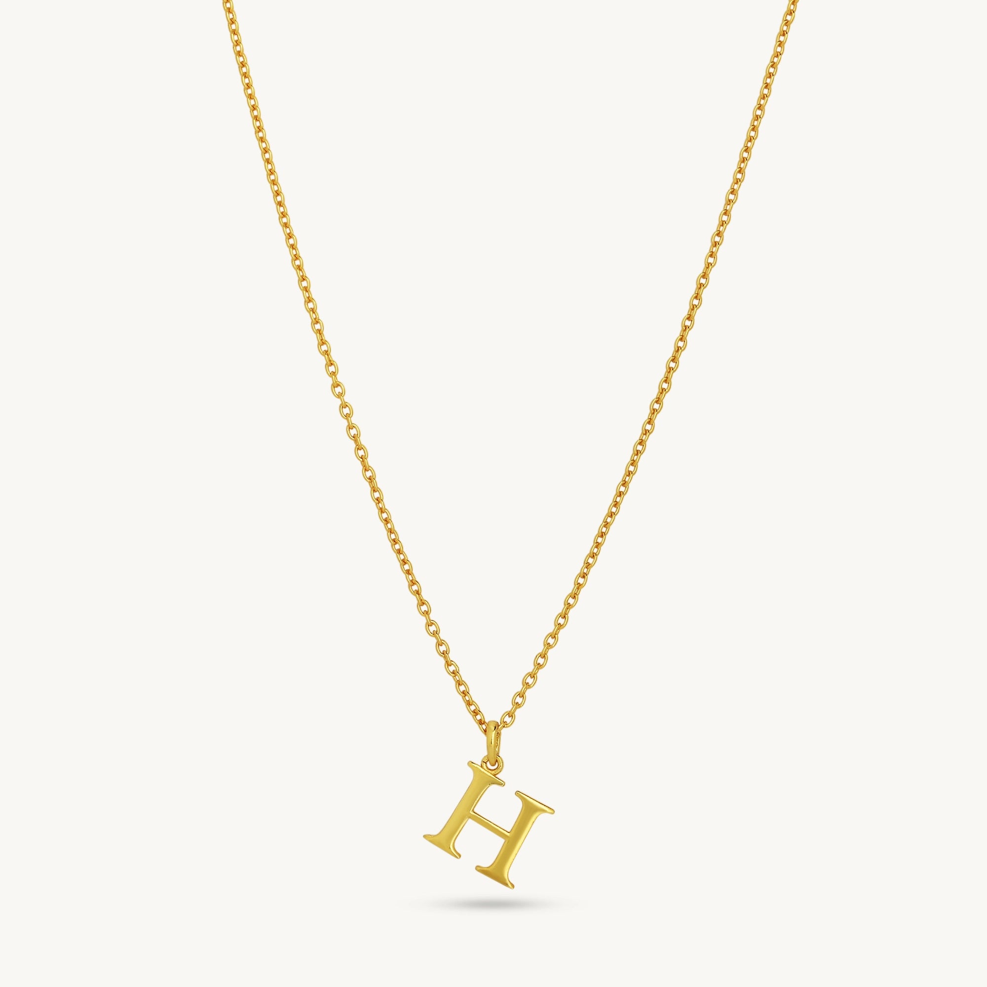 Custom Letter Pendant Necklace - Sterling Silver