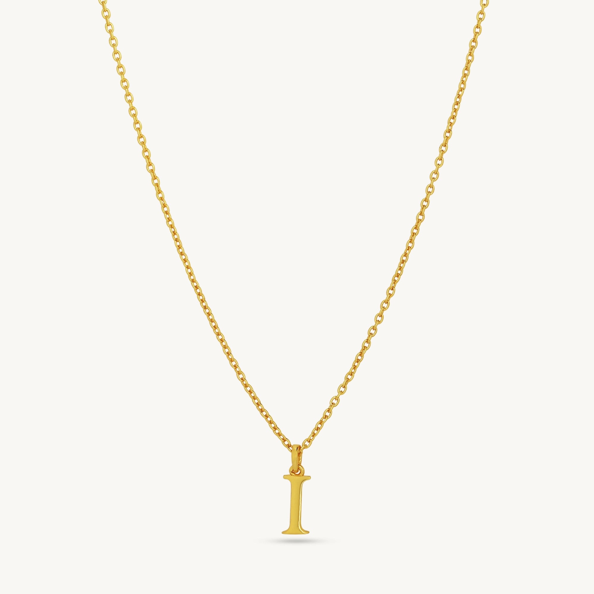 Custom Letter Pendant Necklace - Sterling Silver