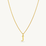 Custom Letter Pendant Necklace - Sterling Silver