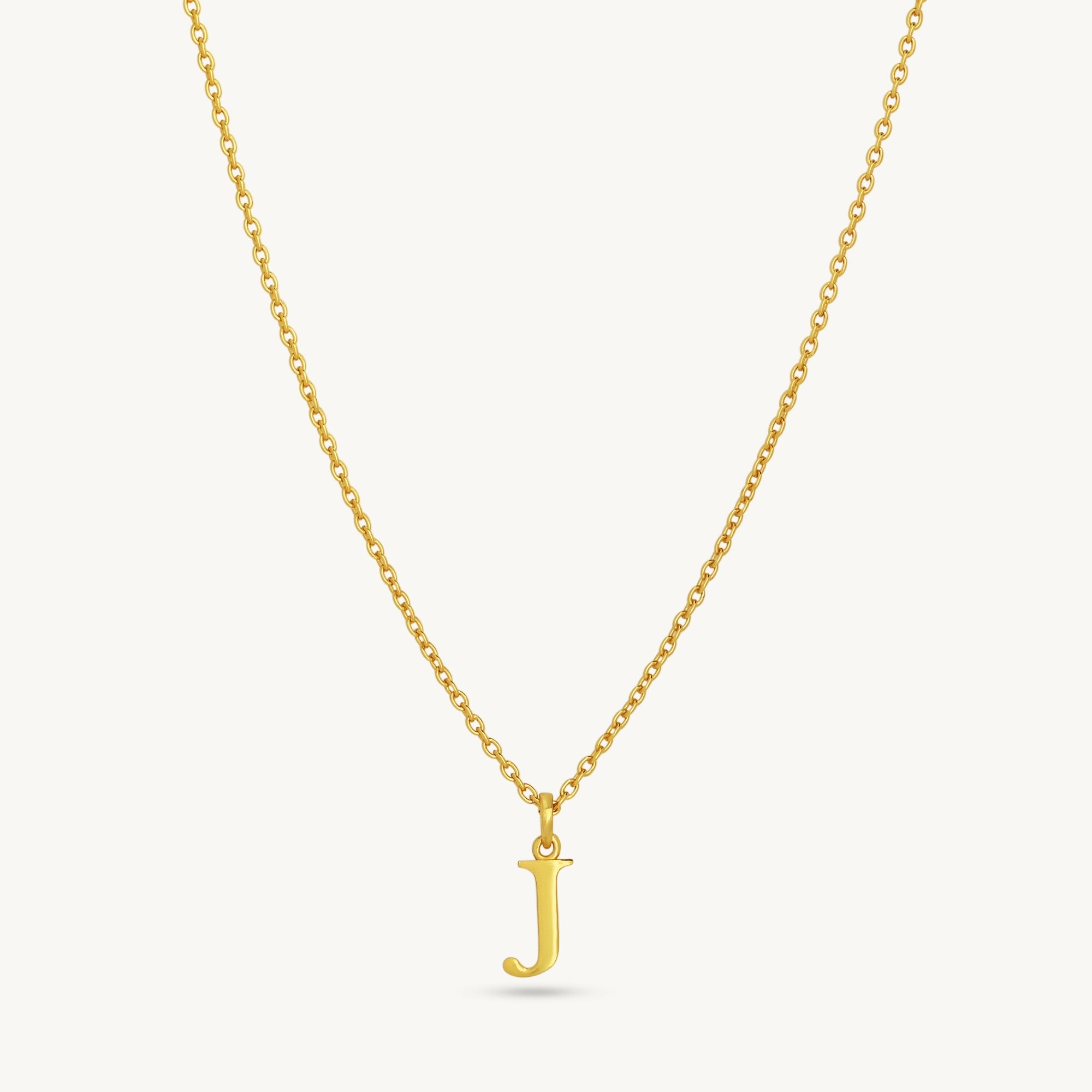 Custom Letter Pendant Necklace - Sterling Silver