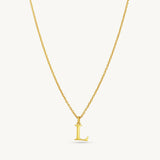 Custom Letter Pendant Necklace - Sterling Silver