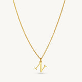 Custom Letter Pendant Necklace - Sterling Silver