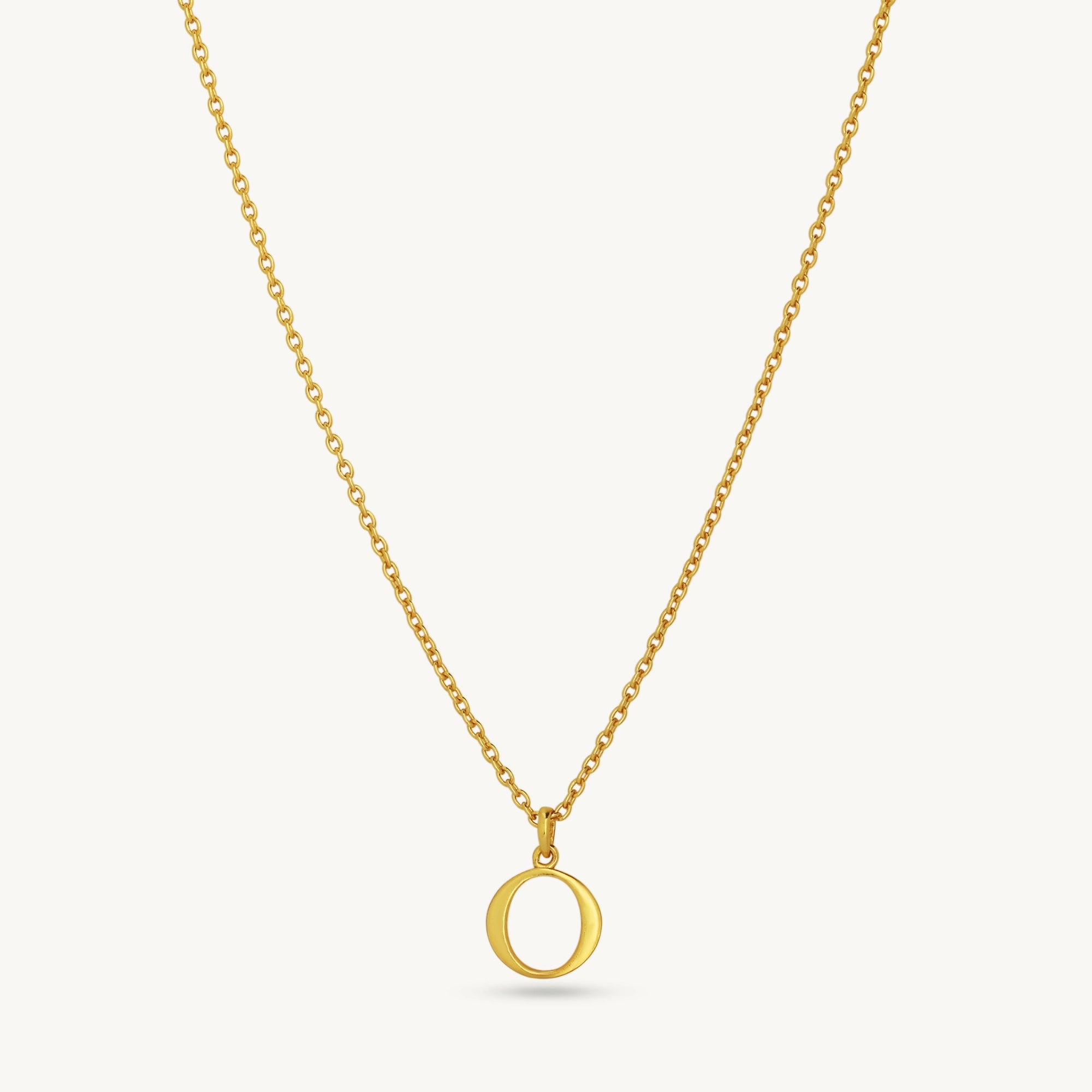 Custom Letter Pendant Necklace - Sterling Silver