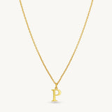 Custom Letter Pendant Necklace - Sterling Silver