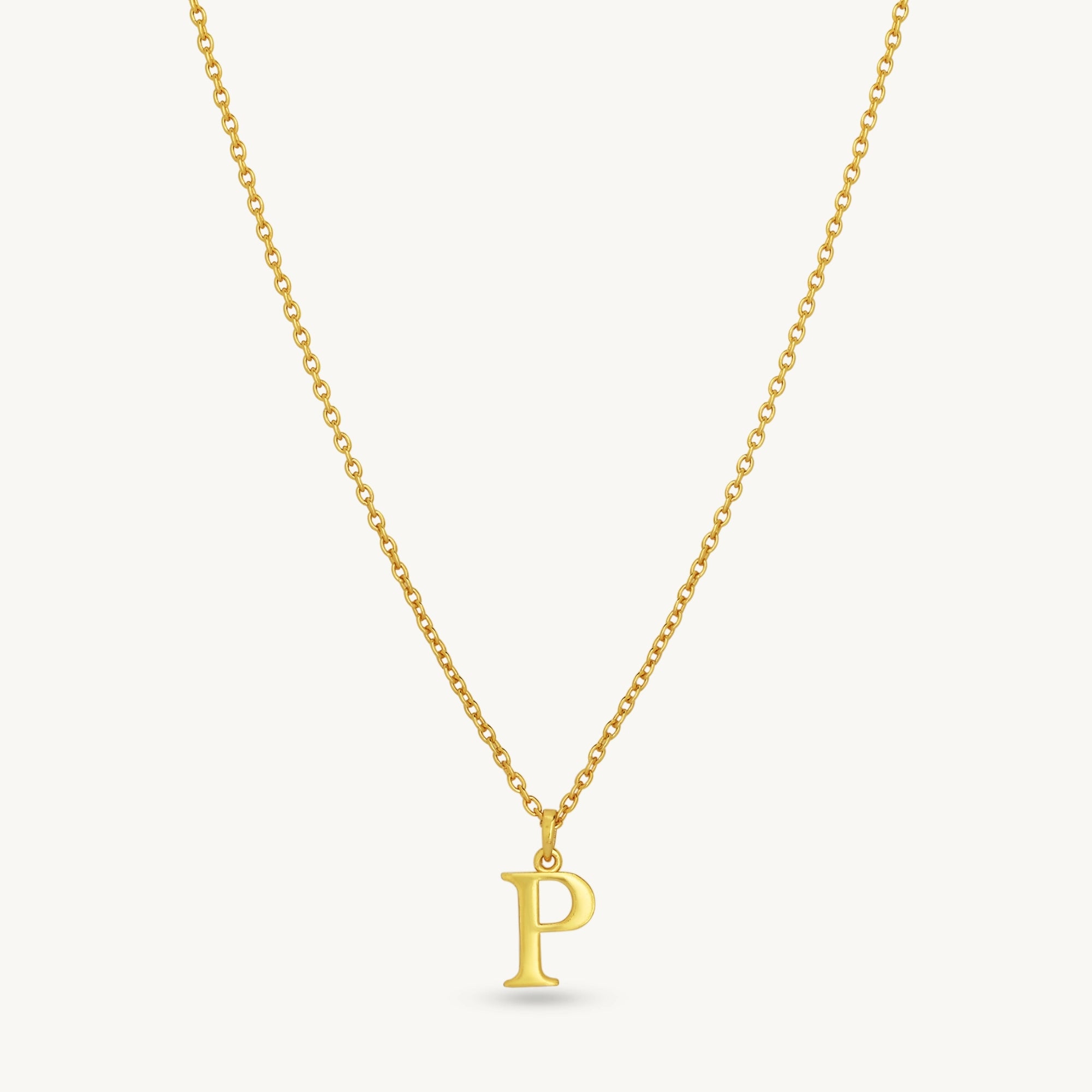 Custom Letter Pendant Necklace - Sterling Silver