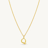 Custom Letter Pendant Necklace - Sterling Silver