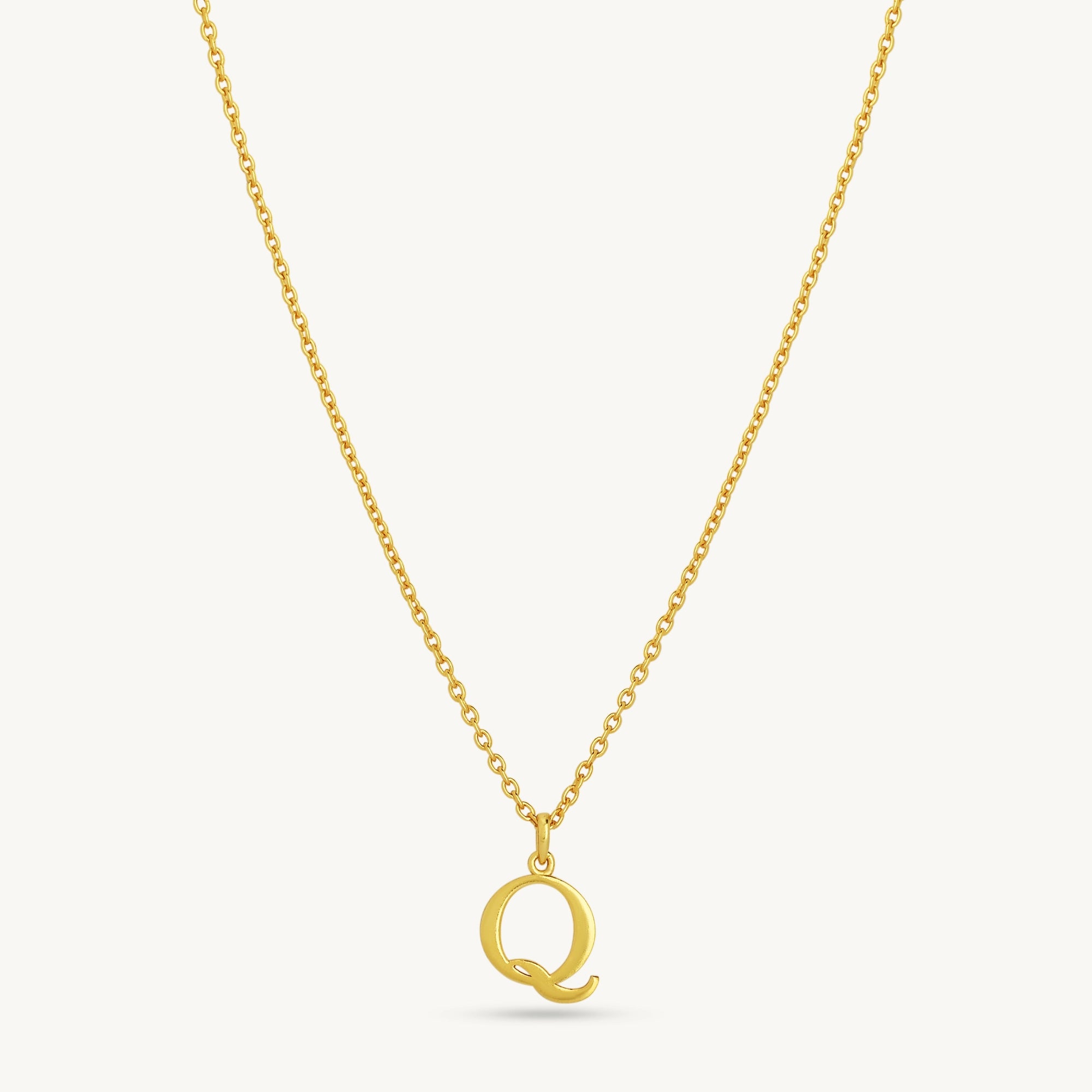 Custom Letter Pendant Necklace - Sterling Silver